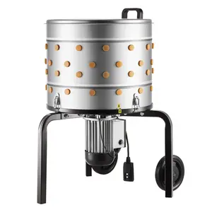 VEVOR Chicken Plucker Machine, 19.7 in Drum, 750W 275RPM Electric Chicken Plucking Machine with 98 Soft Fingers Transport Wheels, Stainless Steel Feather Remover for Processing 2 Chicks Once