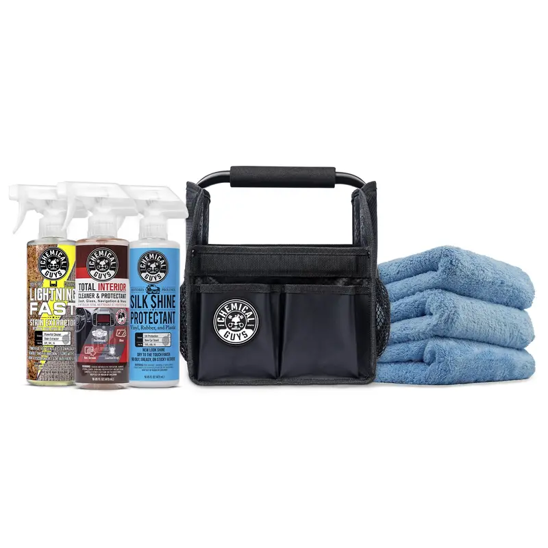 CHEMICAL GUYS Speed Load Interior Clean & Protect Kit – Fast Interior Detailer System with Spray, Towels & Carrying Case, Condition & Refresh Surfaces