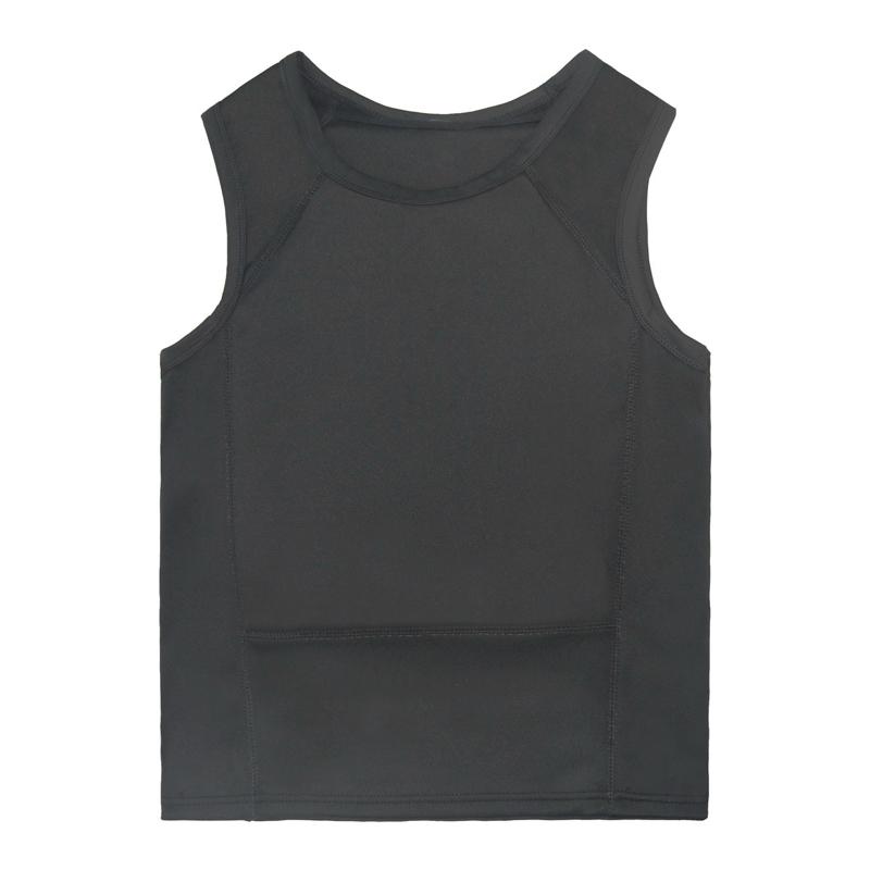 HG2 Sleeveless Under Shirt Tank Top Style with Side Zippers for High-Risk Jobs in Black and White Sizes M to 2XL Ideal for Gas Station Clerks Uber Drivers EMTs Firefighters Truck Drivers and Teachers Socks Bestie