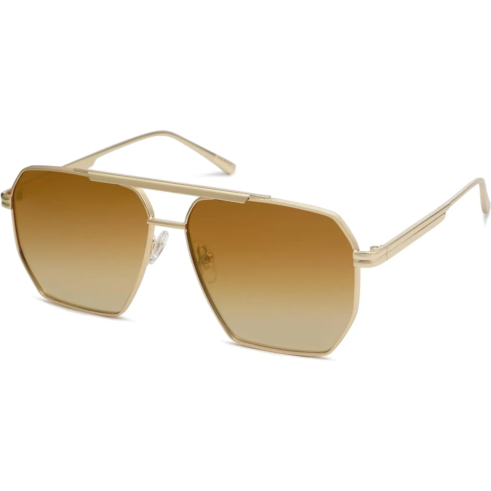 SOJOS Retro Oversized Square Polarized Sunglasses for Women and Men Vintage Shades UV400 Classic Large Metal Sun Glasses SOJOS