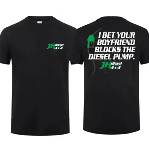 JH's Diesel Your Boyfriend Blocks Diesel Pump T-Shirt, Gift For Racing Fan, Gift For Dad, Top Menswear, Made in USA