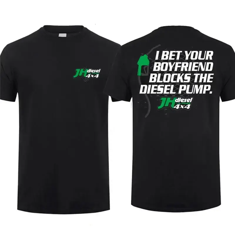 JH's Diesel Your Boyfriend Blocks Diesel Pump T-Shirt, Gift For Racing Fan, Gift For Dad, Top Menswear, Made in USA