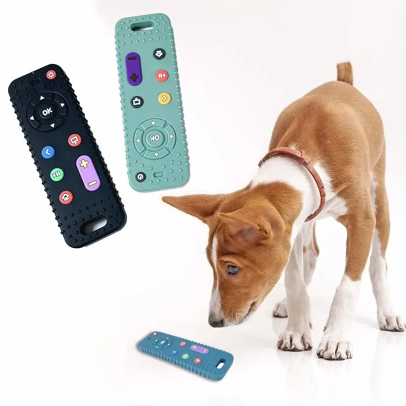 Remote Control Shaped Dog Chew Toy, 1 Count Soft & Safe & Healthy Dog Teething Toy, Pet Teeth Cleaning Toy