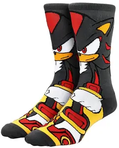 Sonic The Hedgehog Shadow Character Sublimated 360 Adult Crew Socks