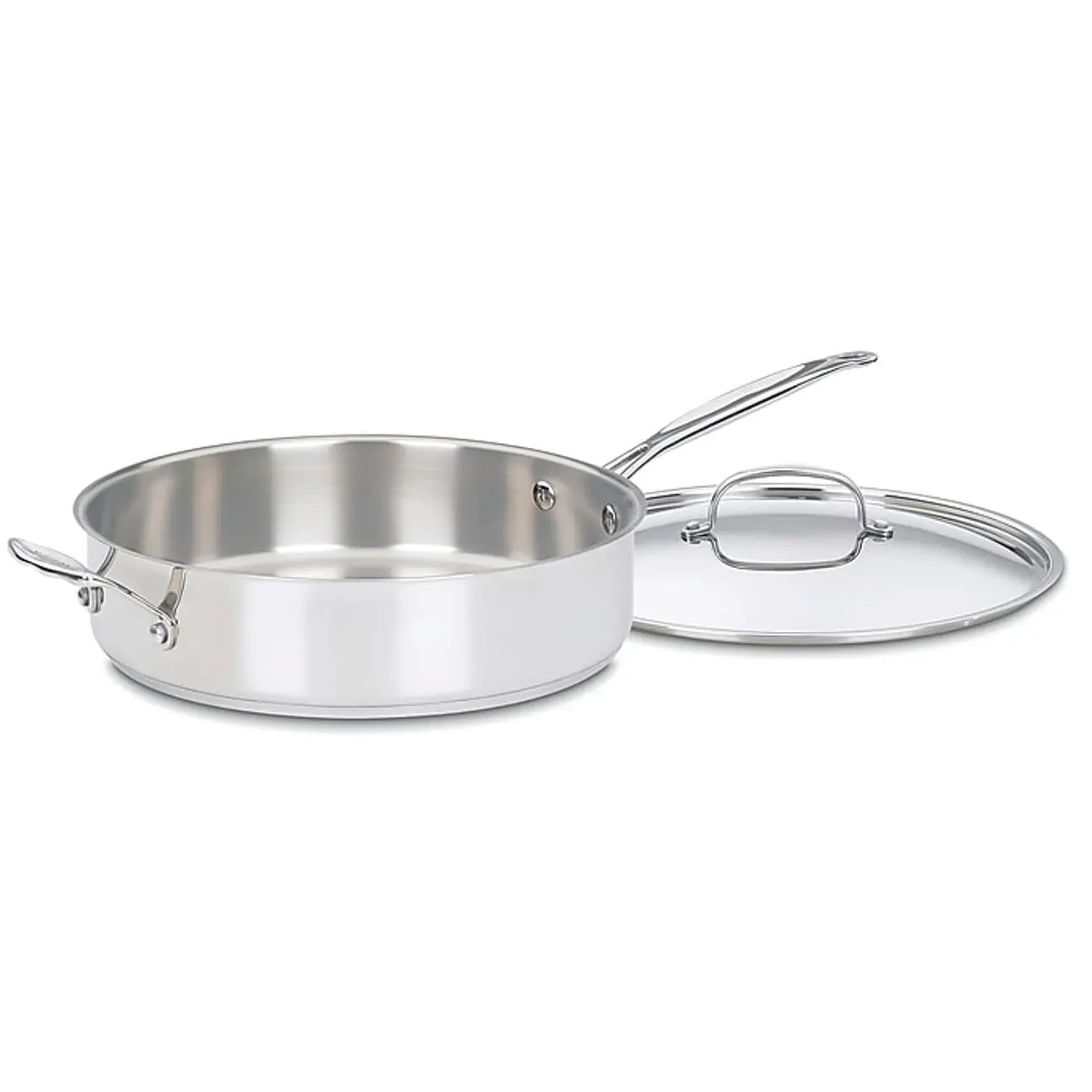 Cuisinart Chef's Classic Stainless Steel 5.5 Qt. Saute Pan with Lid, Silver (73330HP1)