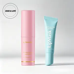 Hydrating Set，All In One  Stick for Youthful-Looking, Helping Look of Fine Lines, Anti-Aging  For Under-Eyes, Neck, Cooling peel-off lip mask for smoother lip prep and a hydrated feel，Pink Collagen Volume Multi , Soothing Prep Lip Mask，Mother's Day gift