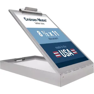 Cruiser Mate Metal Clipboard with Storage, Dual Tray   Folio, Heavy Duty Form Holder for  & Work, Letter Size  Box with Self-Locking Latch,