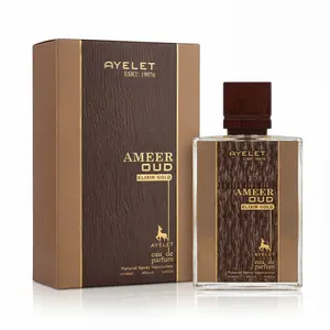 AMEER OUD Elixir Gold Eau de Parfum 100ml - Warm Sweet Amber Oud Fragrance for Men, Long-Lasting Woody Aroma, Perfect Gift Choice