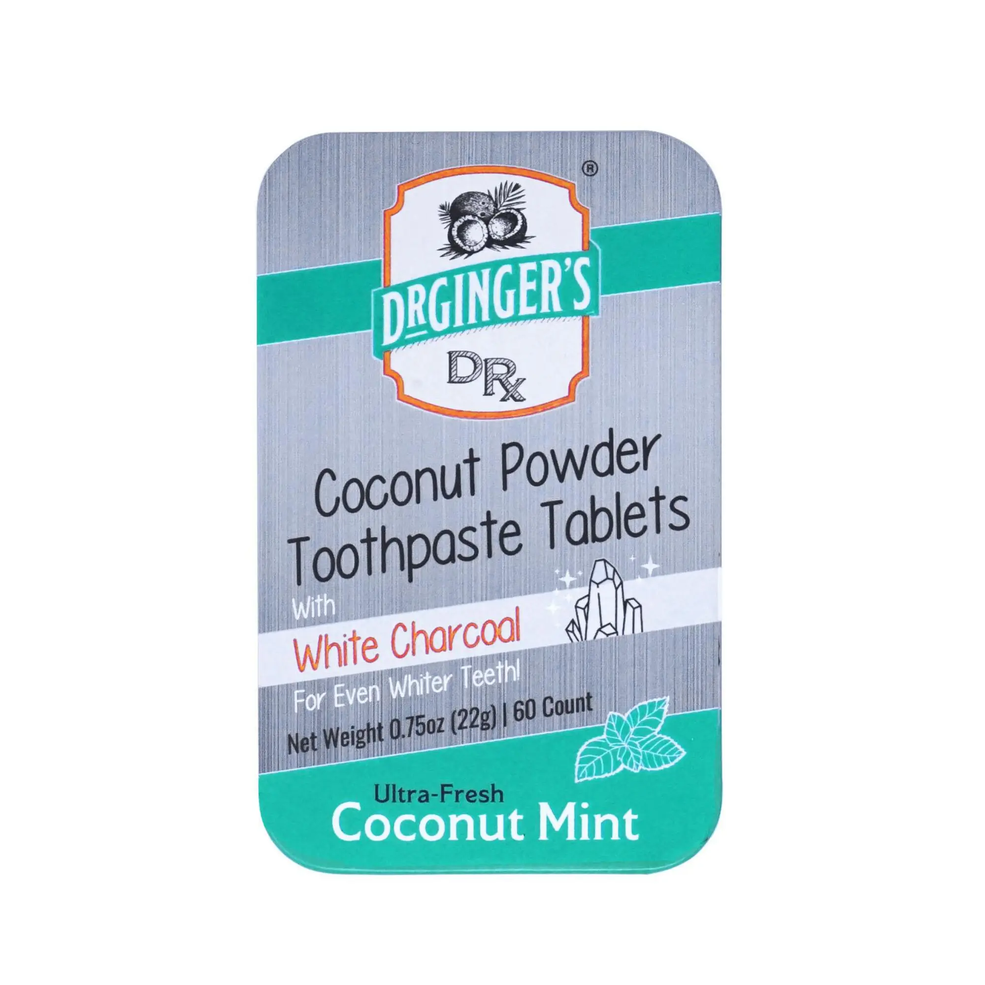 Whitening Toothpaste Tablets 22g - Eco-Friendly Organic Coconut Oil, Xylitol & Peppermint, Fluoride-Free, Freshens Breath, Made in the USA Oral Gentle