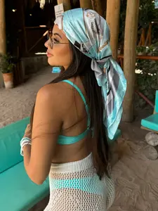 Women's Lightweight Soft Pirate Ship Print Scarf, Perfect for Daily Commute, Beach Vacation, Stylish Accessory for All Seasons