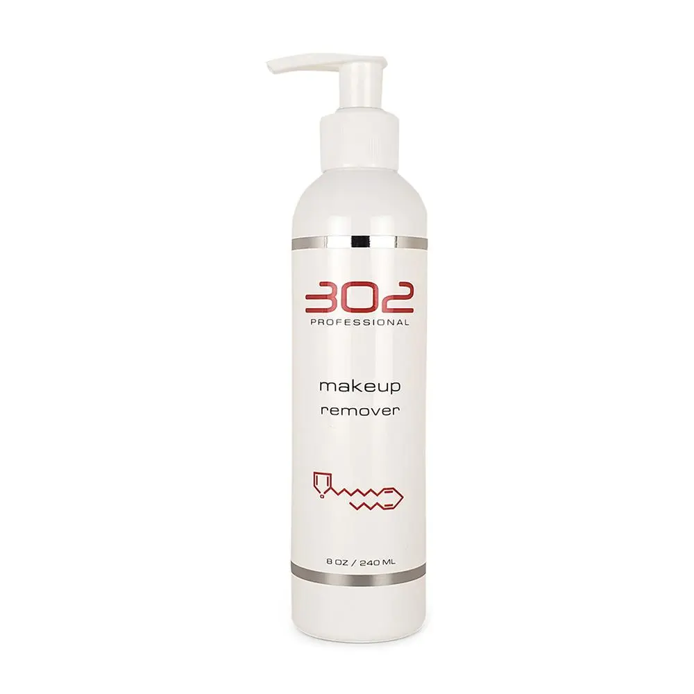 302 Professional Skincare Ultra-Mild Makeup Remover, 8oz/240ml Organic Cleansing