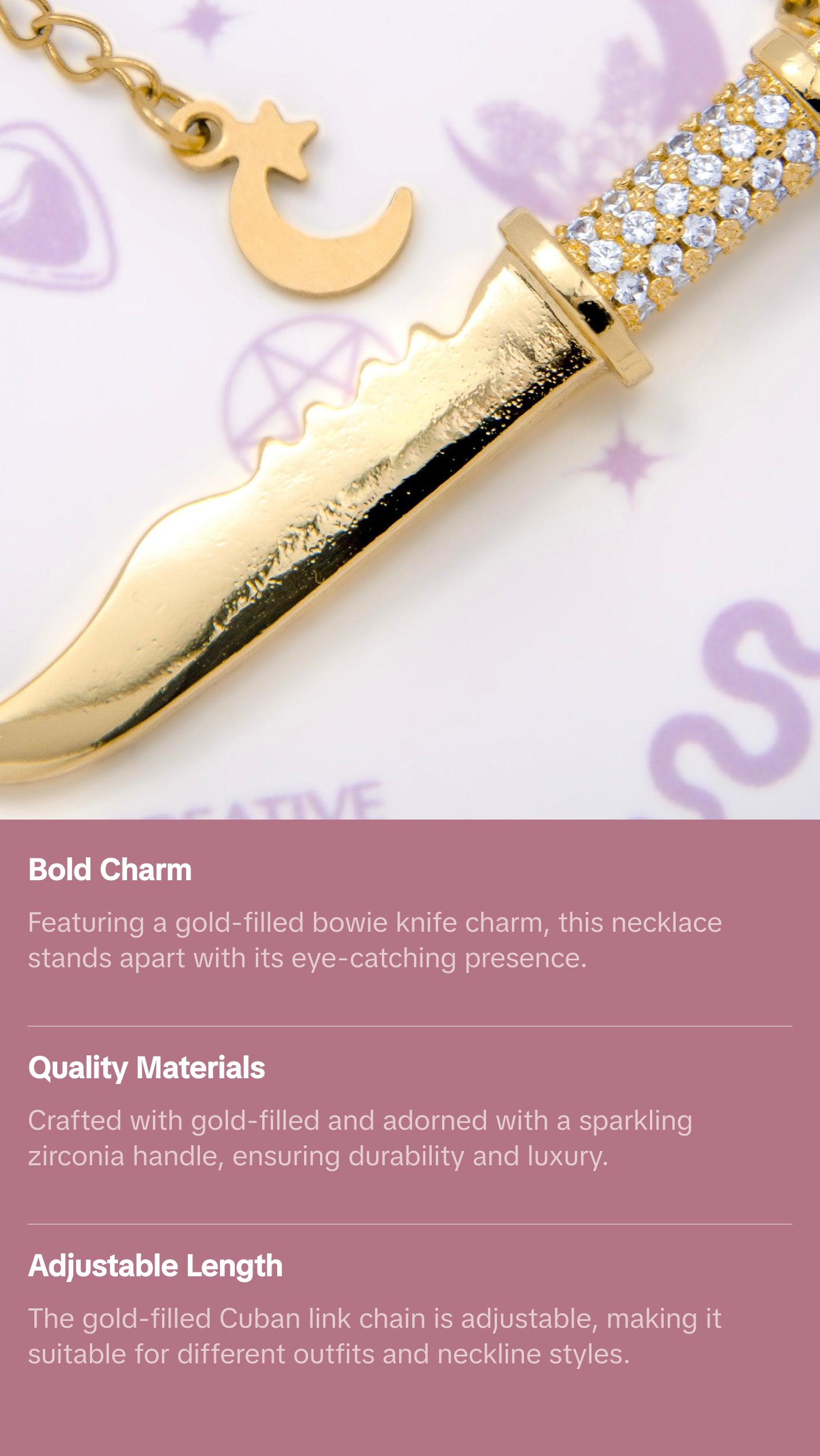 Fatal Attraction Necklace-  Knives out! The perfect accessory for the tough and fearless