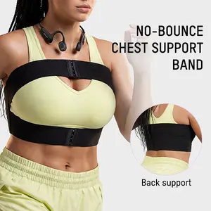 SHECURVE No-Bounce Chest Support Band for Large Busts High Compression Sports Bra Strap with Detachable Straps for Gym & Daily Wear