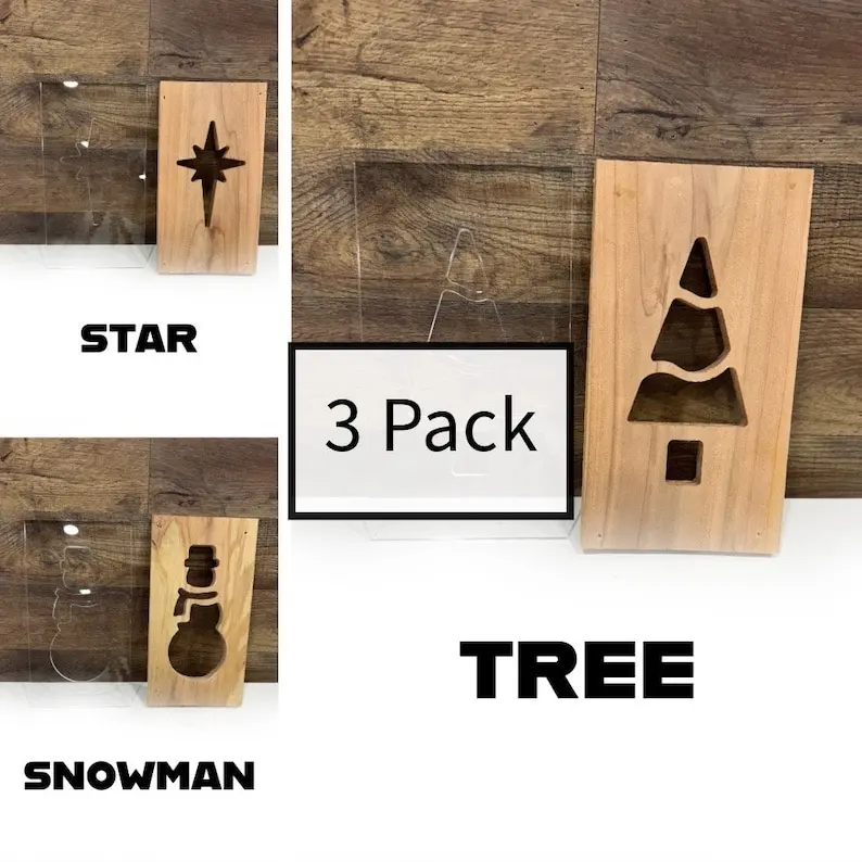 Christmas Lantern (3 Pack - #2) Acrylic Templates for Routers