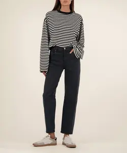 Ashley High Rise Slouchy Barrel Straight Leg, Exclusive in Black