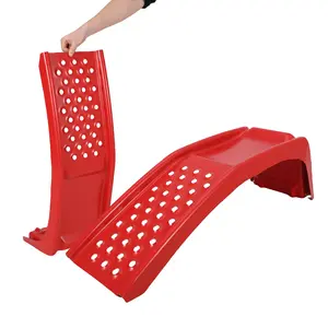Car Ramps Set 8000lbs Auto Ramp, Max Lift Height 8 inch, Set of 2 Ramps (Red, 36.42" L x 13.39" W x 11.81" H)