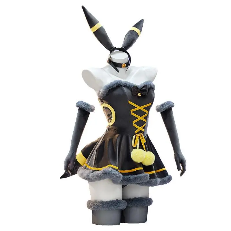 Anime Vaporeon Umbreon Sylveon Cosplay Costume Women Sexy Cloak Dress  Outfit Cute Bunny Girl Uniform Halloween Christmas Clothes - TikTok Shop