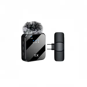 3-in-1 Universal Wireless Lavalier Microphone, Clip-on Mic with Noise Reduction for Live Streaming, Video Recording, Audios
