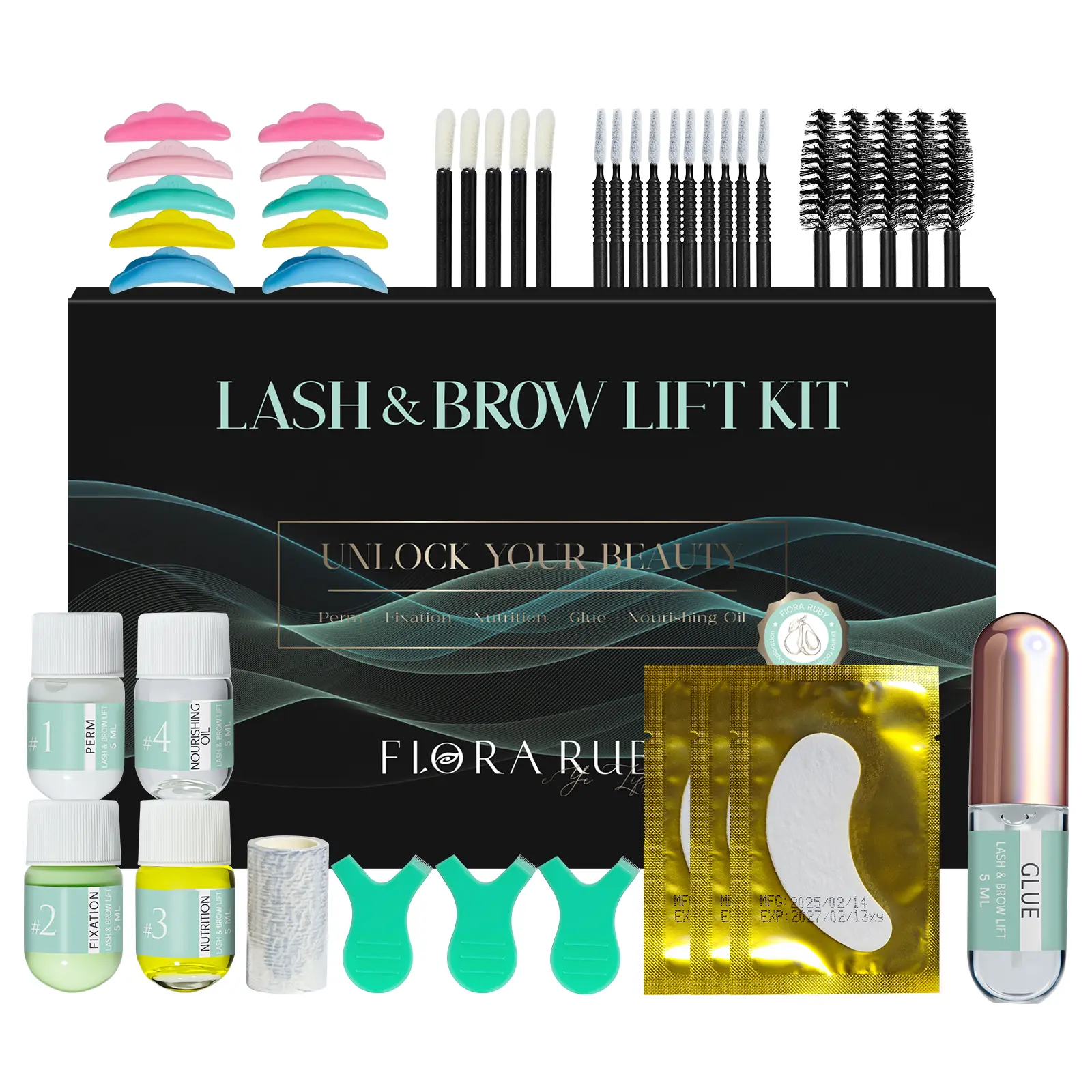 At Home Keratin Lash Lift Kit, Semi Permanent Eyelash Perm Set For Beginners, Salon Quality Curly Lashes Last 6-8 Weeks, Formaldehyde Free Lash Lifting Supplies