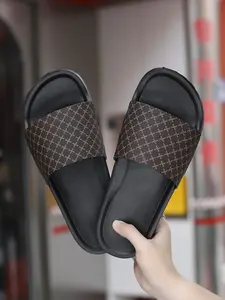 Men's Fashion Sport Sandals, Open-Toe Massage Slippers, Open Toed Slippers, Anti-Slip Breathable Summer Beach Shoes, Sizes 38-47, Casual PU Leather Eva Sole