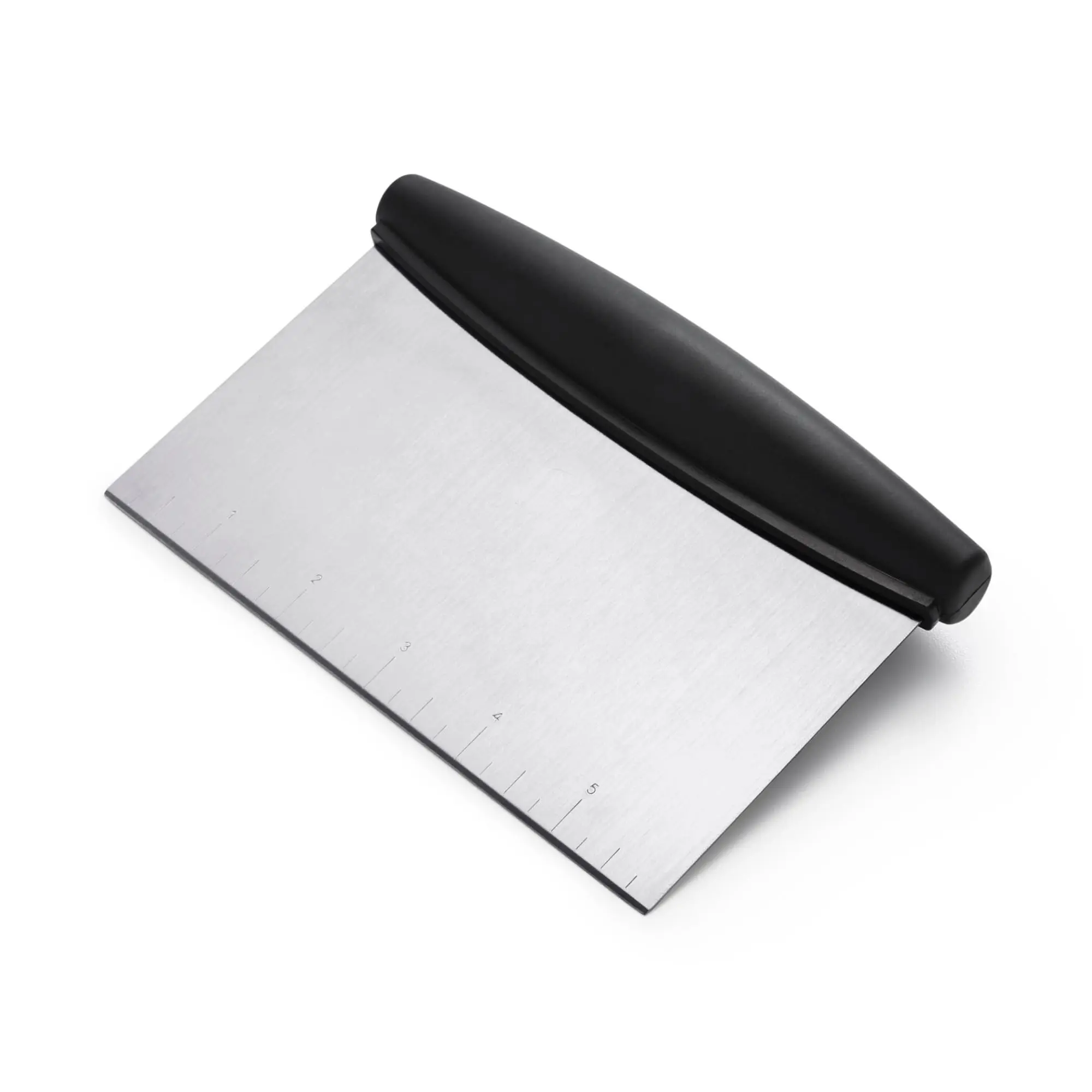 Stainless Steel Metal Dough Cutter with Handle - 6.3"x4.0" Kitchen Baking Tool, Ergonomic Non-Slip Grip, Thick Corrosion Resistant Blade with Engraved Marks Scale, Kitchenware Tools and Gadgets, 6.3" X 4.0"