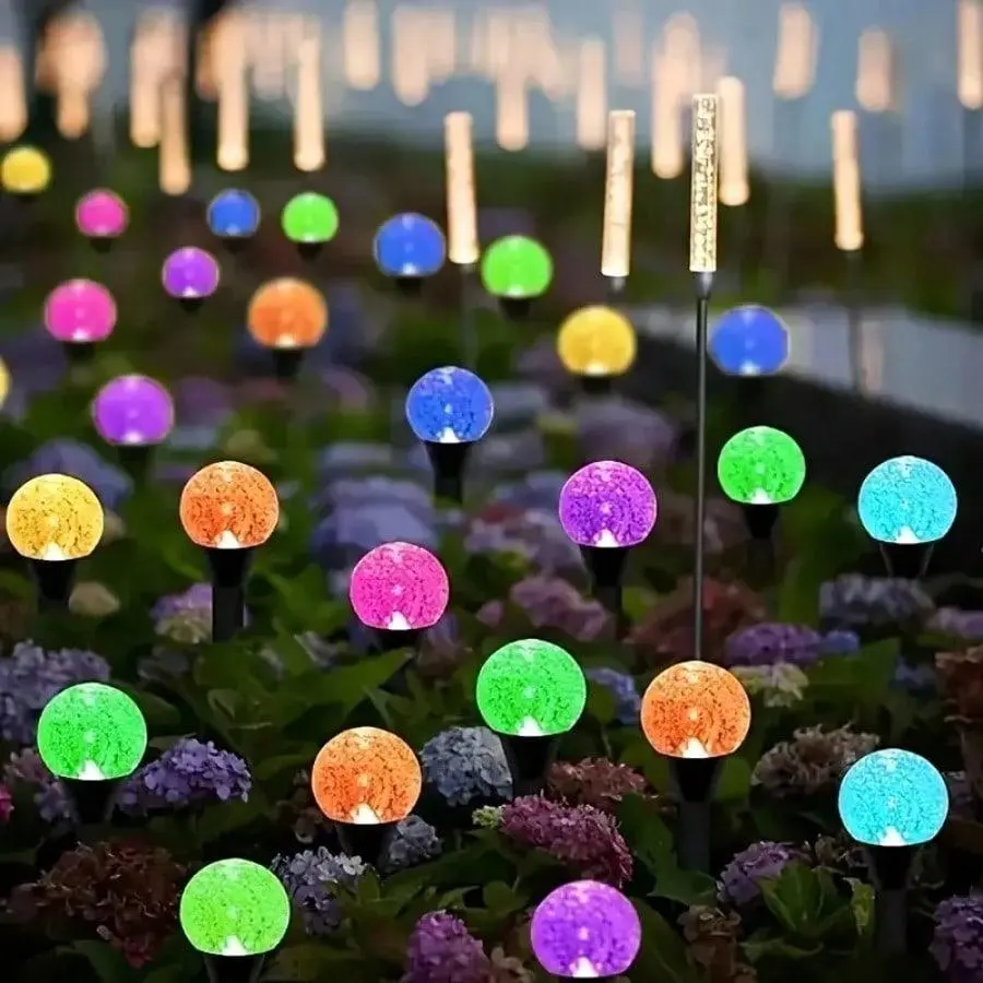 Solar Outdoor Bubbles Lawn Lamp String  with 8 Modes 10/20/40 Bubble Ball Ground Lights Waterproof Leds for Garden Yard Party  Pat