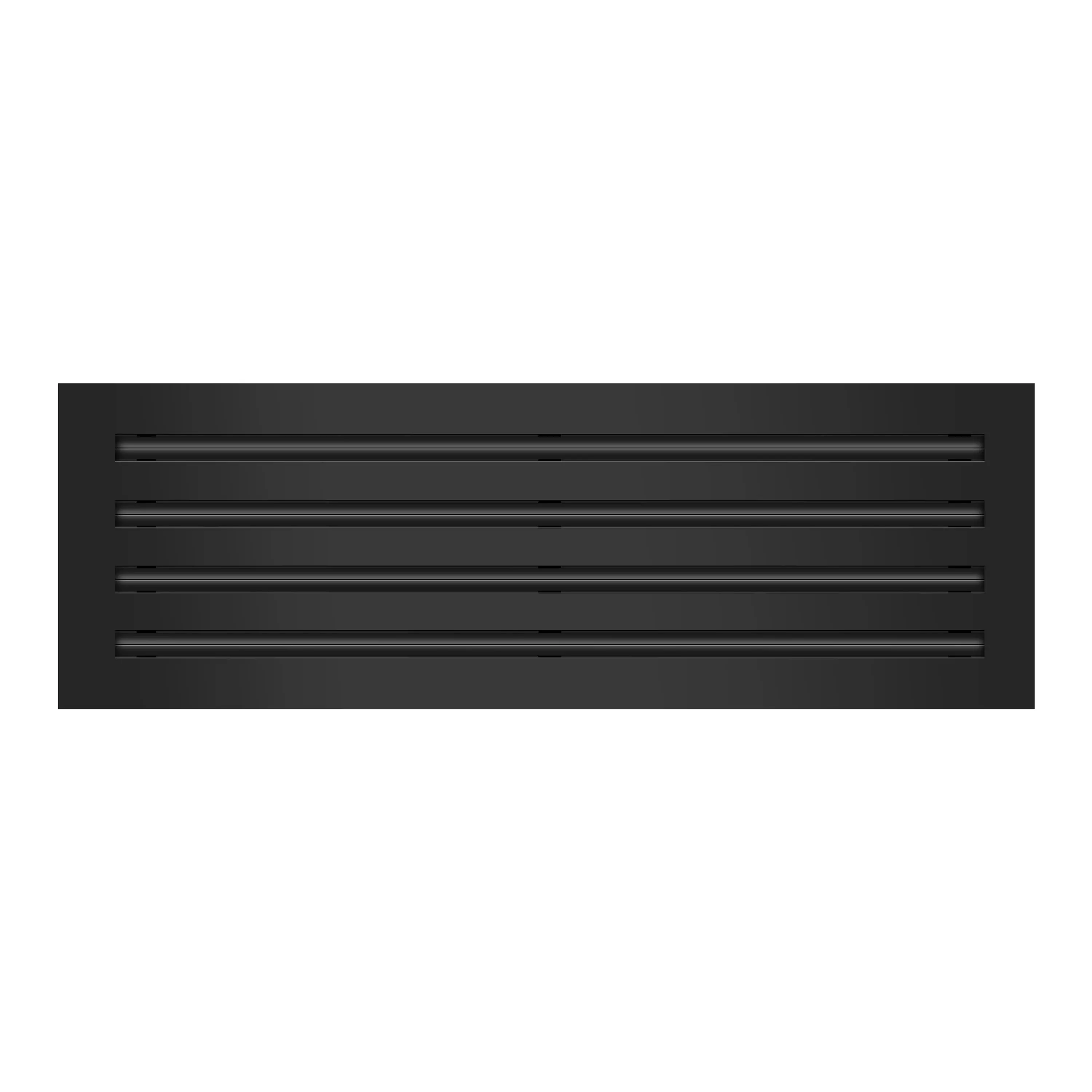 BUILDMART - 24x8 Black Modern AC Vent Cover - Decorative Aluminum Air Vent - Standard Linear Slot Diffuser - Heating and Cooling Register Grille for Ceiling, Walls & Floors - Texas Buildmart