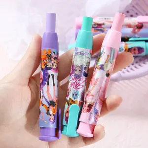 K-Pop Hunter Girl Erasers Set, 3pcs/6pcs Push Button Rubber Erasers, Student Stationery, School Supplies, Back-To-School Gift