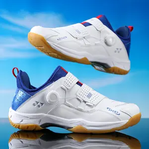 New lightweight breathable casual badminton shoes with rotating buckle for men and women, tennis shoes with built-in power cushion, more suitable for sports
