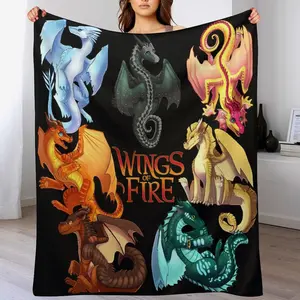 Anime Wings of Fire Blanket| Premium Flannel | Ultra-Soft Cozy Feel  | Machine Washable No Shrink, No Pilling | Luxury Home Essential