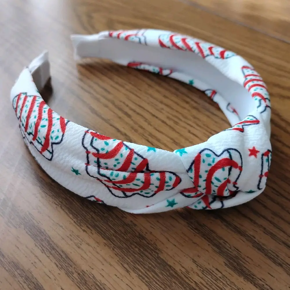 Christmas Tree Snack Cake Headband White