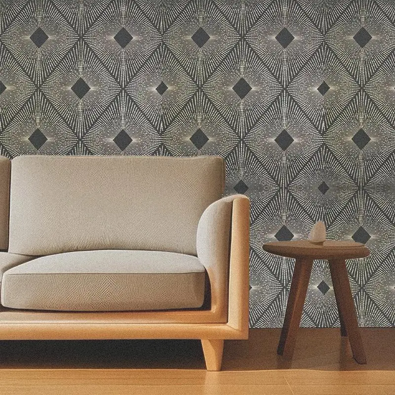 Geometric Pattern Wallpaper, 1 Count Waterproof Self-adhesive Wall Sticker, Removable Wall Decal, Decorative Sticker for Home Living Room Bedroom Kitchen Dormitory