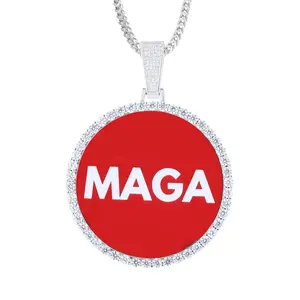 【#CZP435】Round Pendant Women's Men's Hip Hop Jewelry Gifts