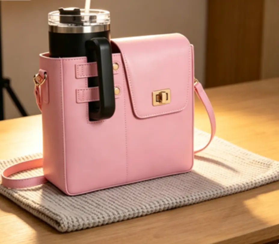 Fashion Water Bottle Carrier Bag - 30oz & 40oz Drinkware Accessory with Phone Pocket, Crossbody-Shoulder Design for Travel & Daily Use