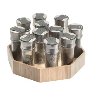 360° Bamboo Rotating Multi-Purpose Home Organizer – Fully Assembled Lazy Susan for Vanity, Kitchen, and Cabinet Storage