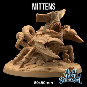 Mittens Hammerhead Shark Crab Monster | The Dragon Trappers Lodge | 32mm Scale | Miniature TTRPG Mini DnD Dungeons and Dragons Wargame