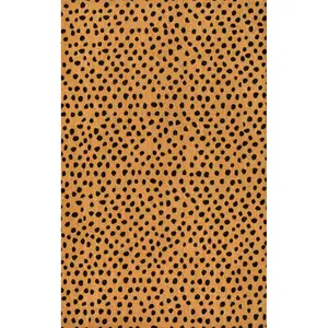 Daphne Modern Classic Animal-spot Bordered Coir Area Rug