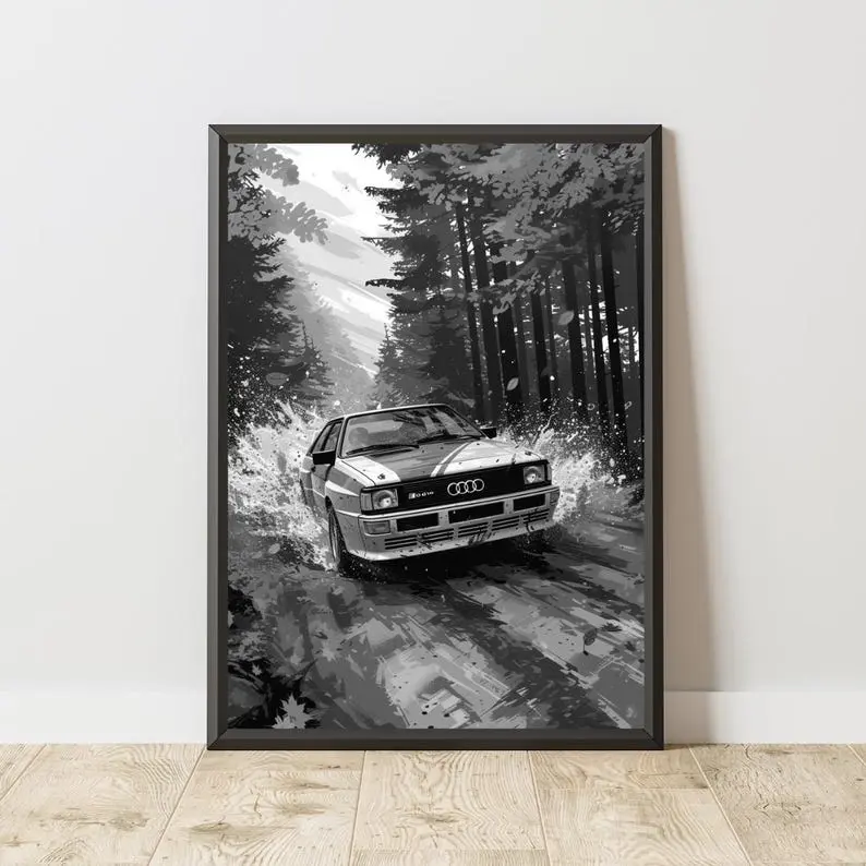 Audi Quattro S1 Poster, Audi Poster, Audi Print, Audi Wall Art, Sports Car Poster, Sports Car Print, Sports Car Wall Art, Motorsport v1 Poster (PRODUCT DOES NOT INCLUDE FRAME)