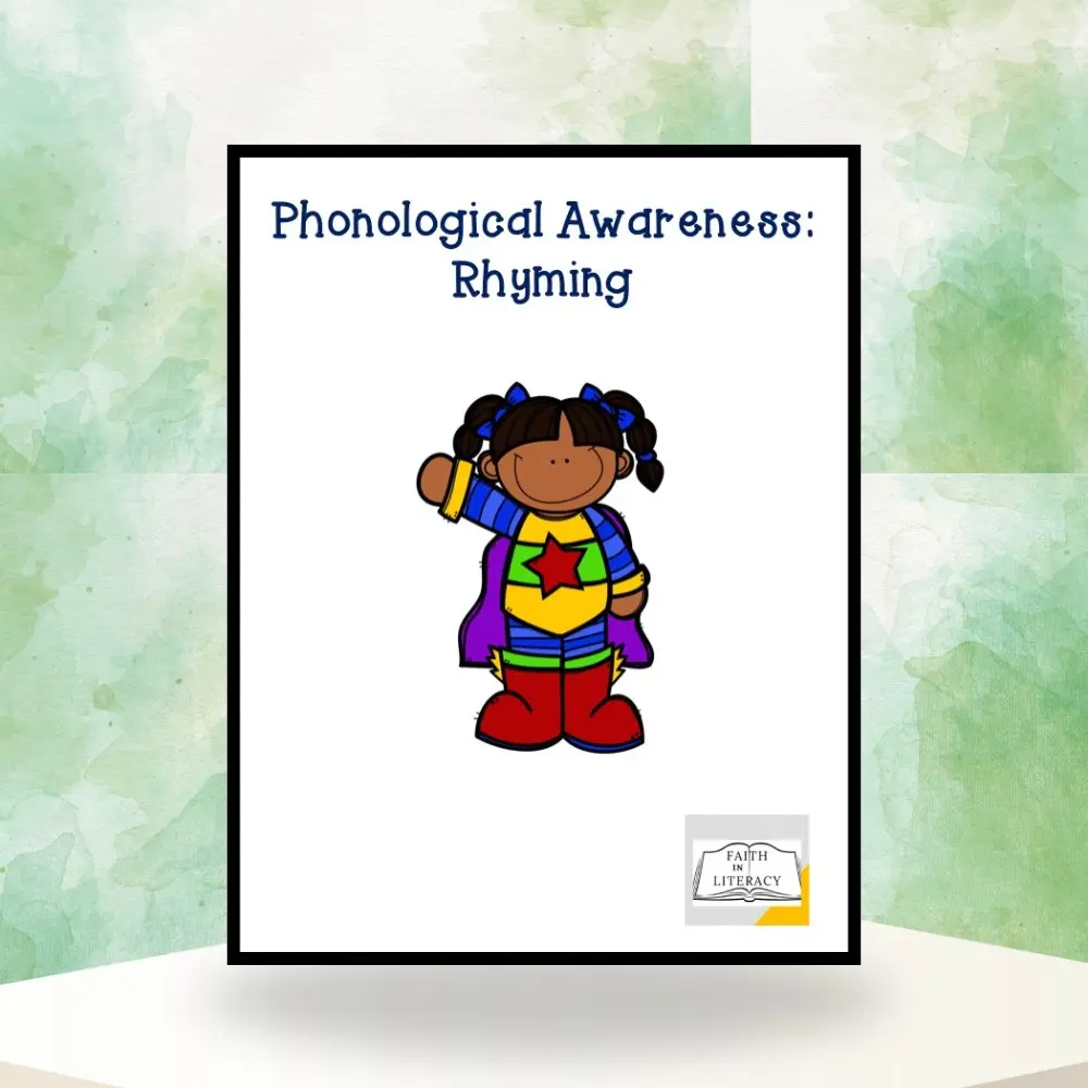 Phonological Awareness Rhyming Activities Set - 10 Posters, 28+-Page Workbook, Classroom Supplies Charts, Interactive Learning Materials for Early Elementary Parents, Builds Rhyming & Word Recognition Skills, Great For Classroom Displays