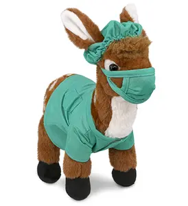 DOLLIBU Large Standing Deer Soft Plush Toy with Doctor Outfit - Super Soft Polyester Stuffed Animal, Pretend Play Toy for Ages 0+