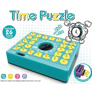 Time Game Pop-Up Board Game, Family Board Games, Shape Matching Puzzle, Suitable for Boys & Girls, Early Education Toy, Shapes Recognition, Deductive Reasoning