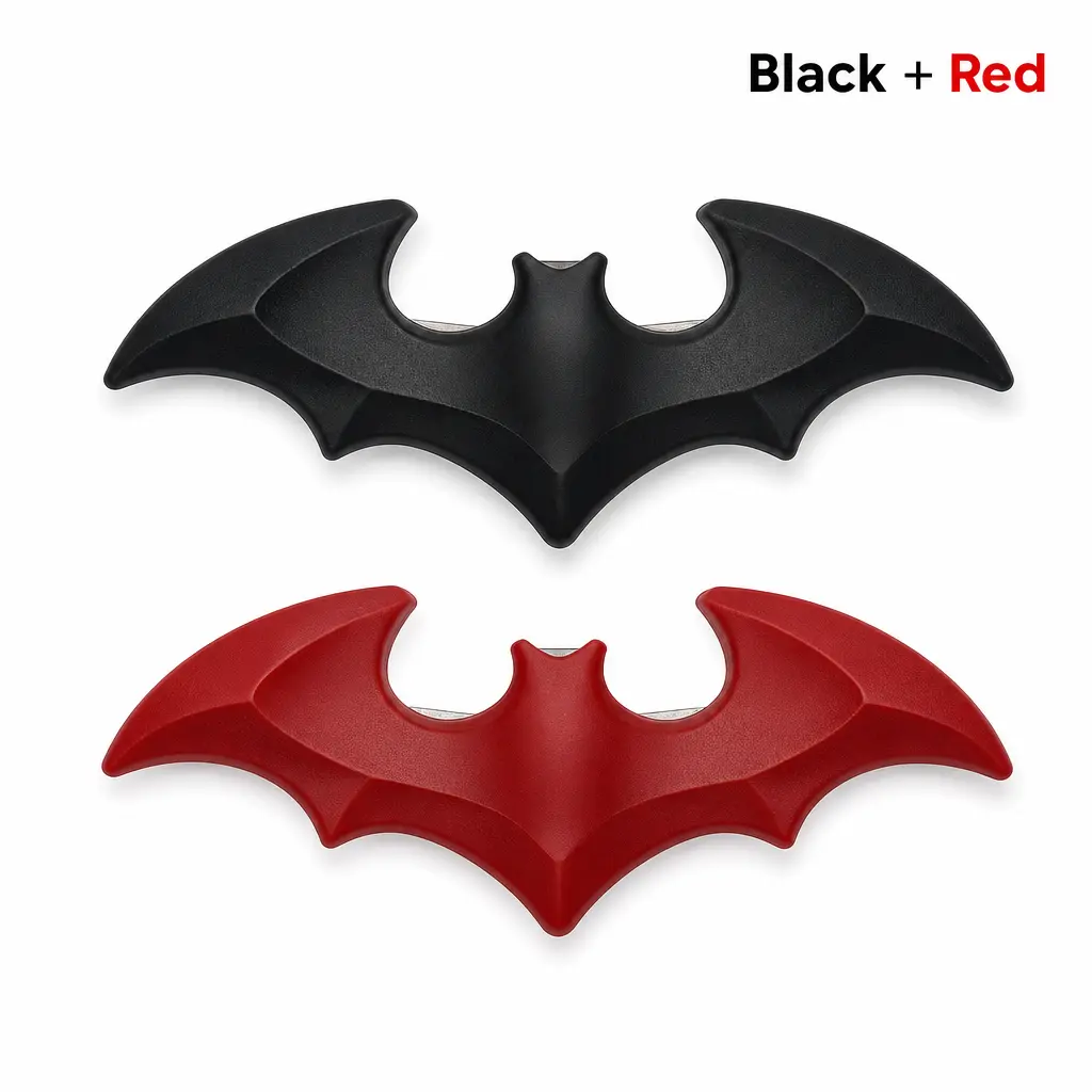 2Pcs Handheld ABS Plastic Manual Beer Bottle Openers, Sturdy Lightweight Portable Black & Red Halloween Bat-Shaped Kitchen Utensils, Bar Party Decor Gift