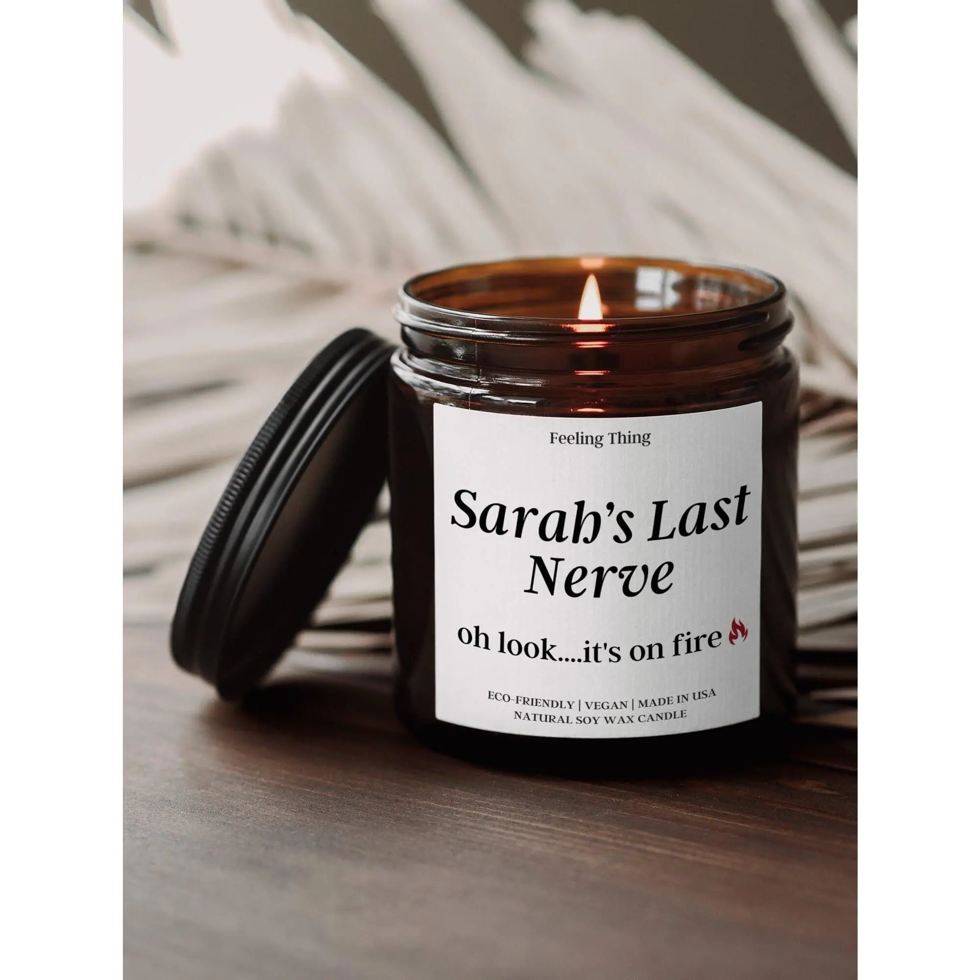 Last Nerve Candle, Funny Candle, Personalized Candle Gift, Custom Name Candle, Funny Gift, Last Nerve Gift,Mom Gift , BFF Gift, Gift for Her