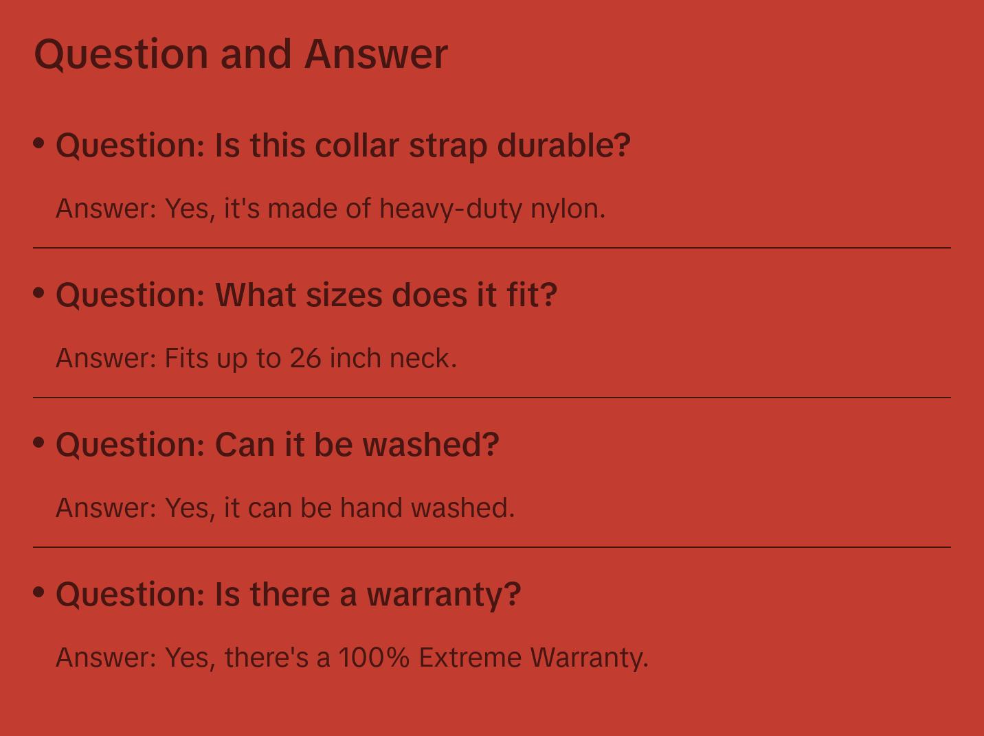 Dog Collar Replacement Strap - Bright Orange - Compatible with Nearly All Brands and Models of Underground Dog Fences