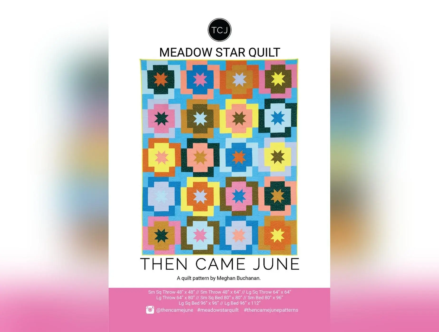 Meadow Star Quilt Pattern by Then Came June | 8 Size Options | Fat Quarter Friendly
