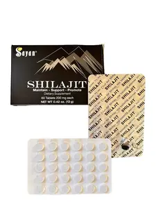 Pure Shilajit Tablets Super Supplement 200mg 60ct Natural Dietary Vitamin Fitness