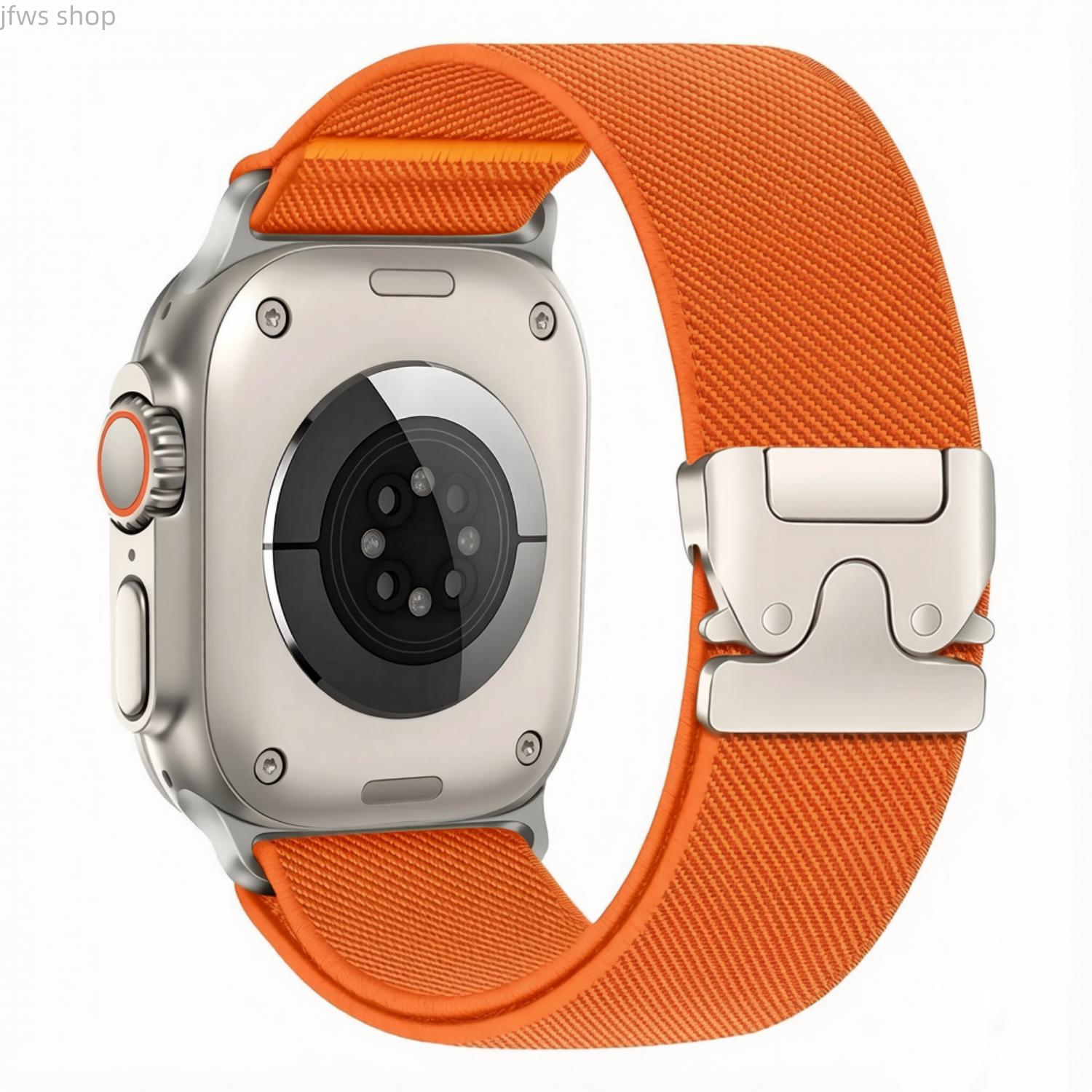 iWatch Band Parachute Buckle Nylon Stretchy Nylon Loop Strap Compatible With Ultra 3 Ultra 2 Ultra 49mm Series 11 10 9 8 7 6 SE 38mm 40mm 41mm 42mm 44mm 45mm 46mm Adjustable Comfortable Durable Lightweight Smartwatch Strap Daily