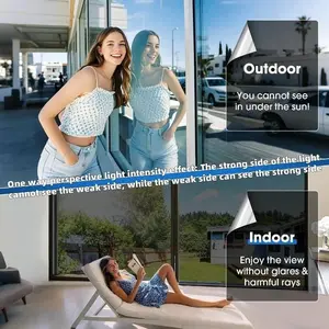 Window Privacy Film, 1 Count 45x200cm Reflective Static Cling, One Way Daytime Privacy, Home & Room Decor, Bedroom Blinds Accessory