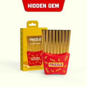 OTOTO Frizzle Crinkle Fry Cutter - Wavy Blade Vegetable Cutter for Aesthetic Food Prep | Stainless Steel Potato & Fruit Slicer | Fun Kitchen Tool for Kids & Adults | Dishwasher Safe | TikTok Must-Have | Funky Kitchen Supplies | Kitchen Accessories