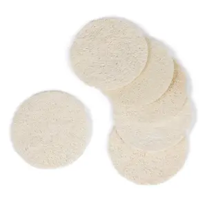 Eco Bath London Natural Loofah Face Exfoliating Scrubber Pads - 6 Count (1 Pack)